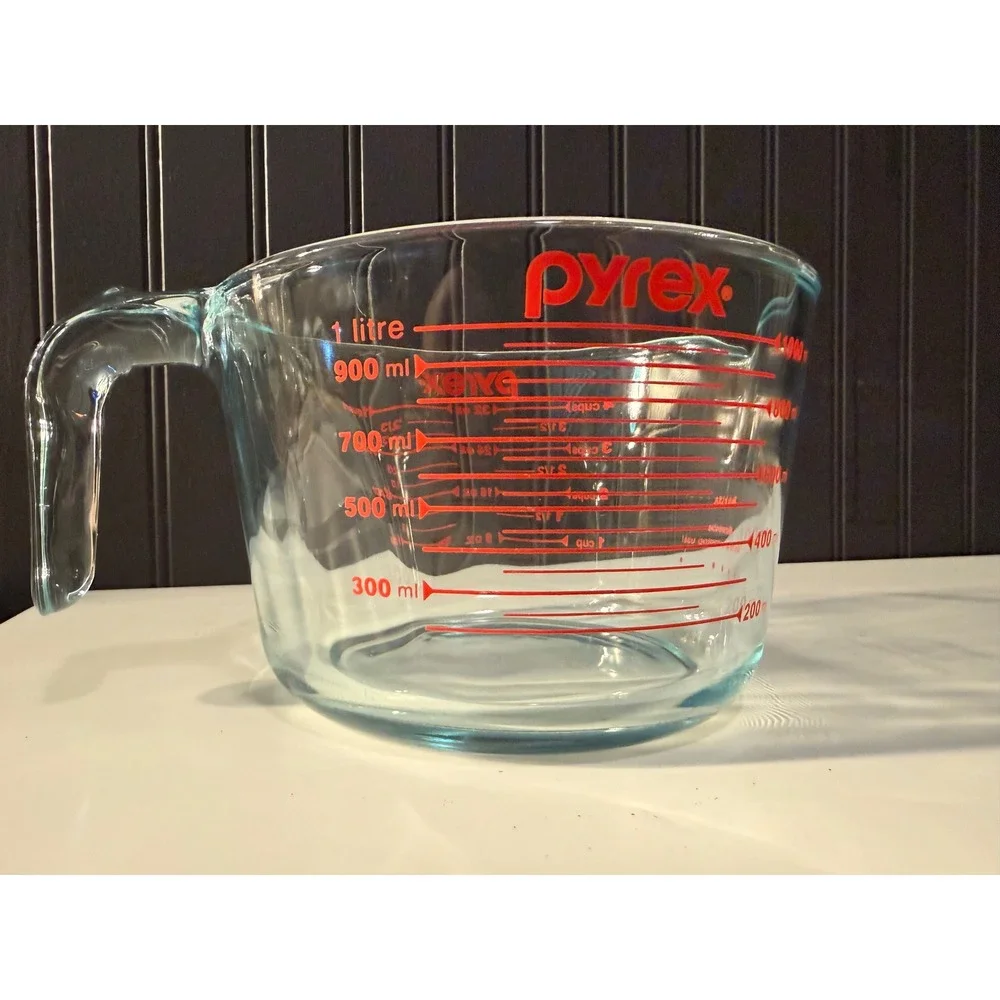 pyrex glass cup